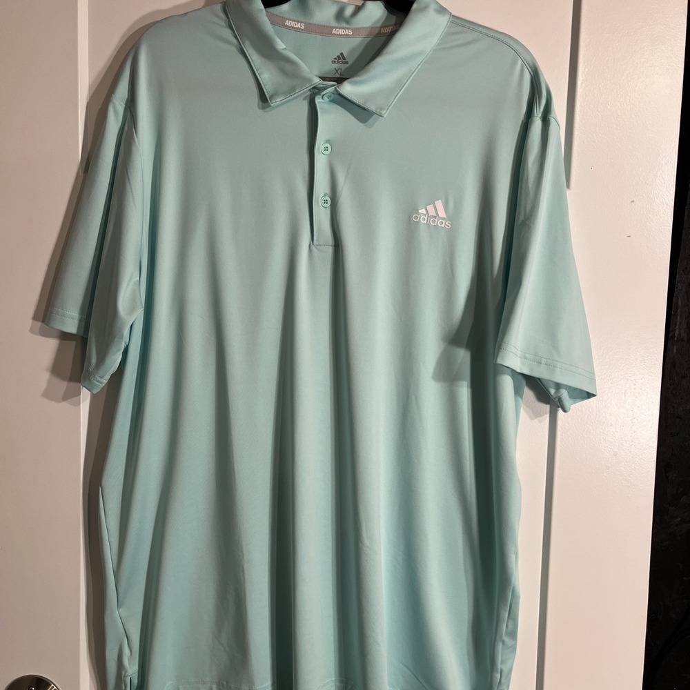 Adidas Men's Golf Performance Polo Shirt Light Green XL Polyester Spandex